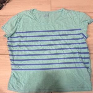Vineyard Vines Women's Aqua Striped Top